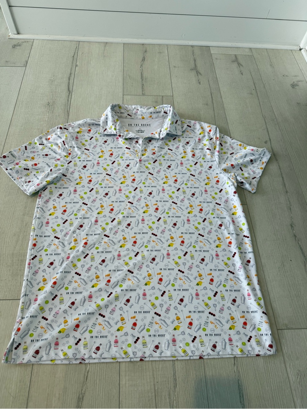 White Short-Sleeve Golf Polo Shirt